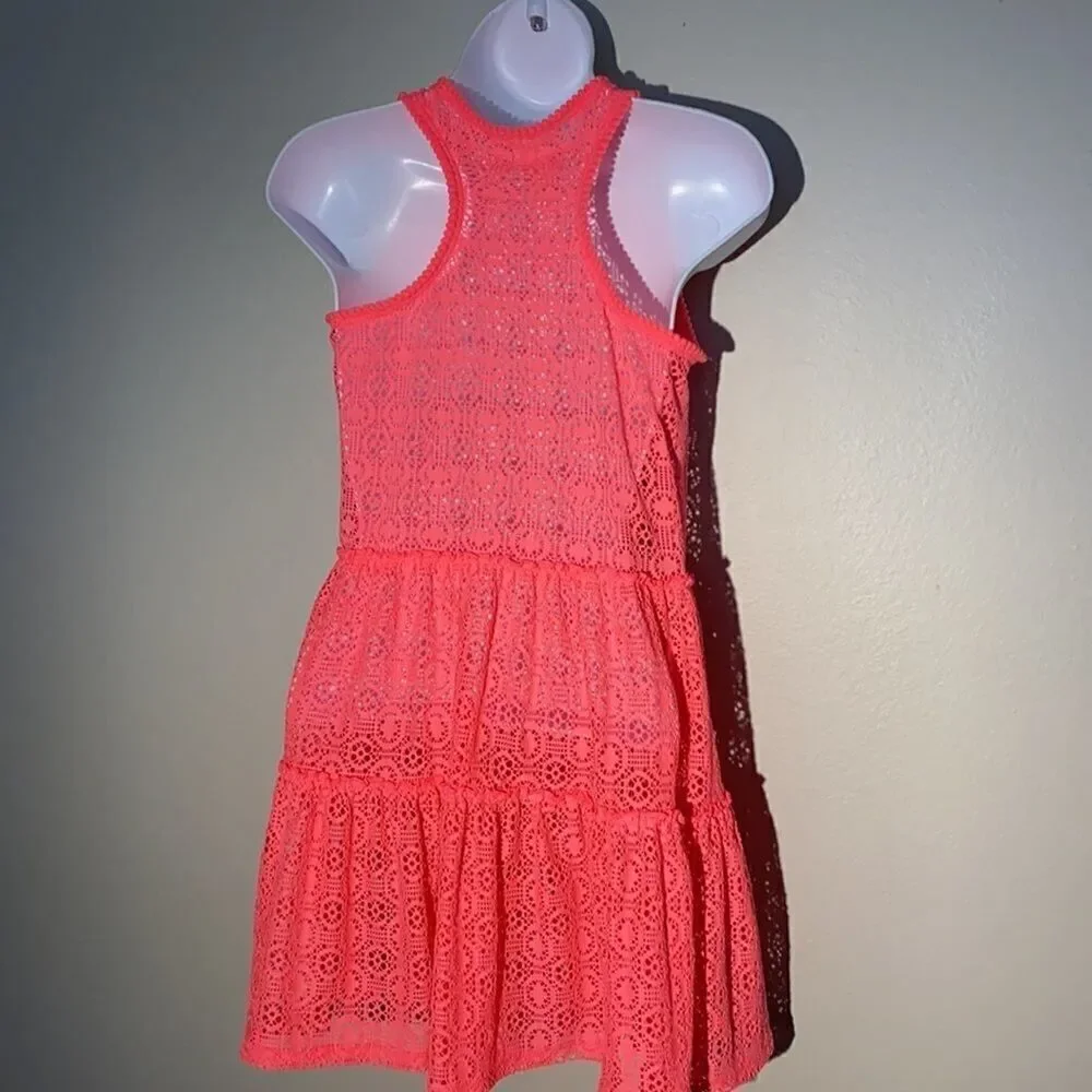 Cat & Jack Pink racer back swim cover-up L 10/12.